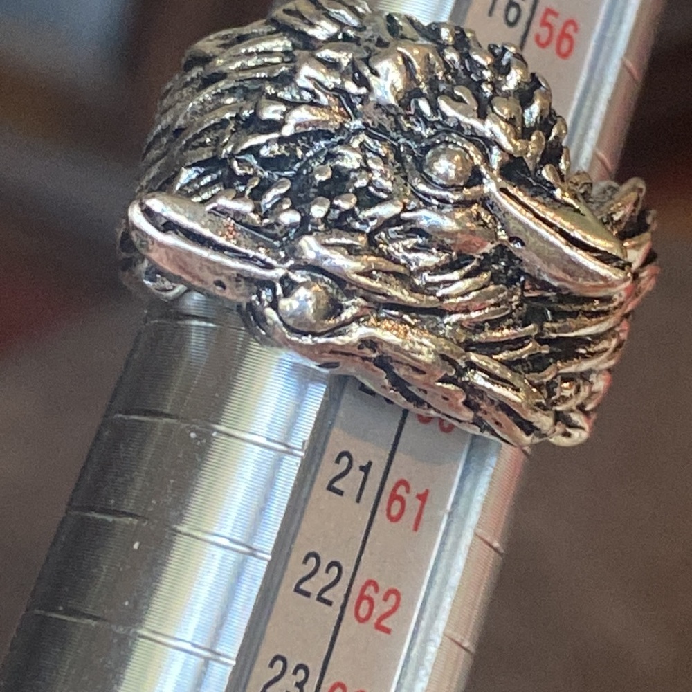 Interesting Design Silver Ring 8.5 (Ind) - image 2